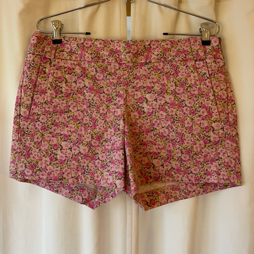 J Crew Floral Stretch Shorts